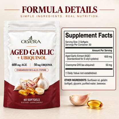 Olvera Aged Odorless Garlic with CoQ10